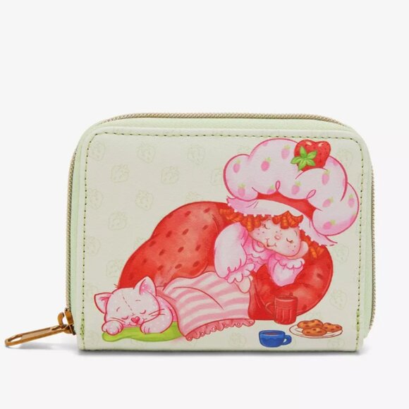 Loungefly Handbags - Loungefly Strawberry Shortcake Slumber Party Mini Zipper Wallet New With Tags